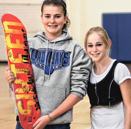 Surprised Brianna! 17 X Games medal winners autographed the skateboard deck!